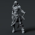 Beautiful Barbarian   | Outstanding 3D Printed Fantasy Tabletop Miniatures 28mm 32mm up to 100mm | Dungeons and Dragons DnD D&D product logo
