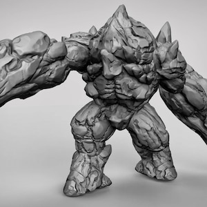 Stone Giant Steinjotunen Elemental | Outstanding 3D Printed Fantasy Tabletop Miniatures 28mm 32mm | Dungeons and Dragons DnD D&D