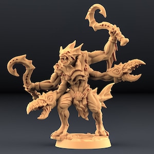 Atlantis Fishfolk Merfolk Crab | 3D Printed Resin Miniature | 28mm 32mm 100mm | Fantasy Character | for DnD & Tabletop RPG