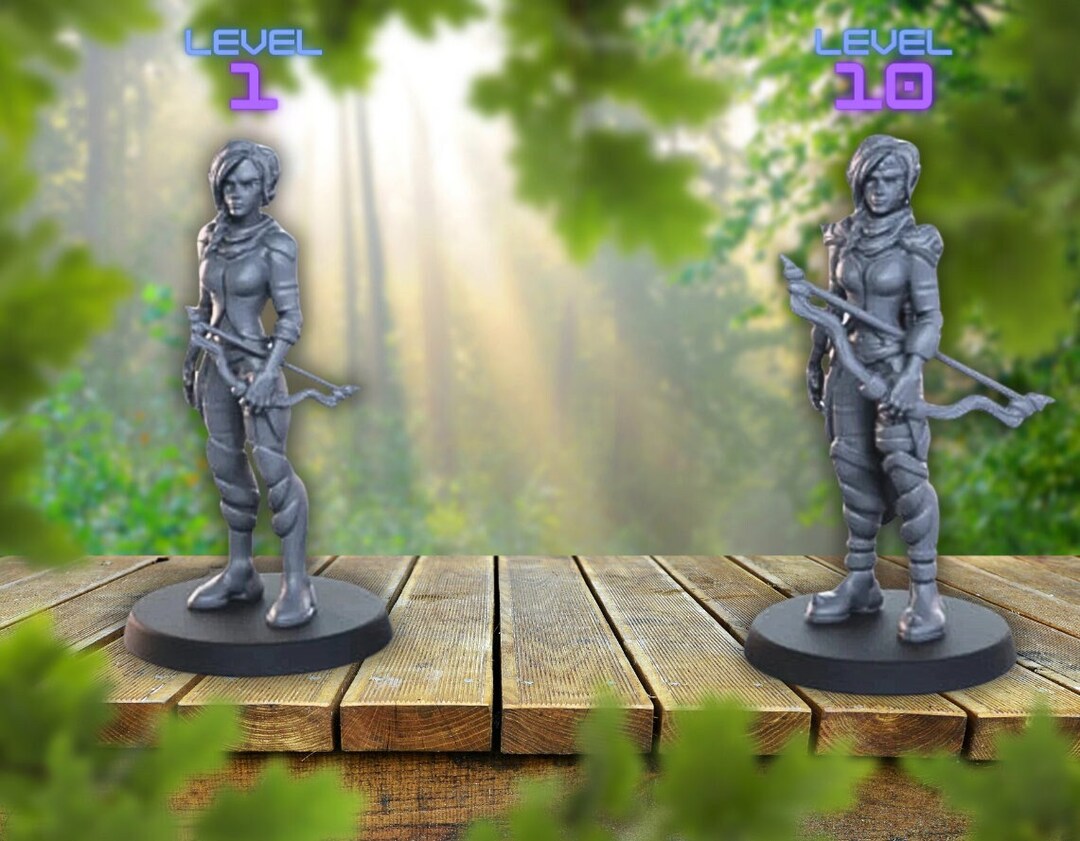 Elf Ranger Archer | 3D Printed Resin Miniature | 28mm 32mm 100mm ...