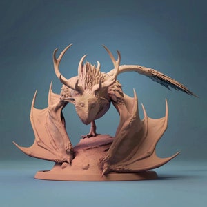 Flying Dragon Owl Kipir Kipine  | Outstanding 3D Printed Fantasy Tabletop Miniatures 28mm 32mm | Dungeons and Dragons DnD D&D