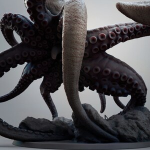 Kraken | 3D Printed Resin Miniature | 28mm 32mm 100mm | Fantasy Character | for DnD & Tabletop RPG image 3