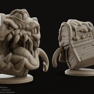 Brust Mimic | 3D Gedruckte Harz Miniatur | 28mm 32mm 100mm | Fantasy Charakter | für DnD & Tabletop RPG