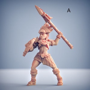 Incas Warrior A | 3D Printed Resin Miniature | 28mm 32mm 100mm | Fantasy Character | for DnD & Tabletop RPG