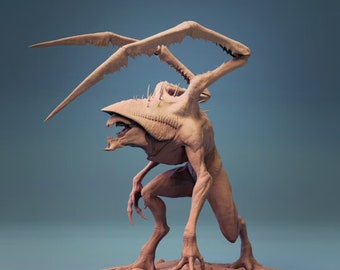 Demon Alien | Outstanding 3D Printed Fantasy Tabletop Miniatures 28mm 32mm up to 100mm | Dungeons and Dragons DnD D&D