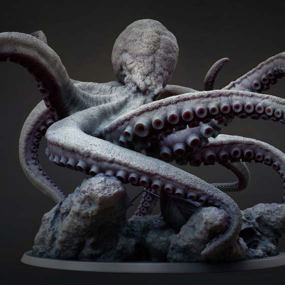 Kraken | 3D Printed Resin Miniature | 28mm 32mm 100mm | Fantasy Character | for DnD & Tabletop RPG