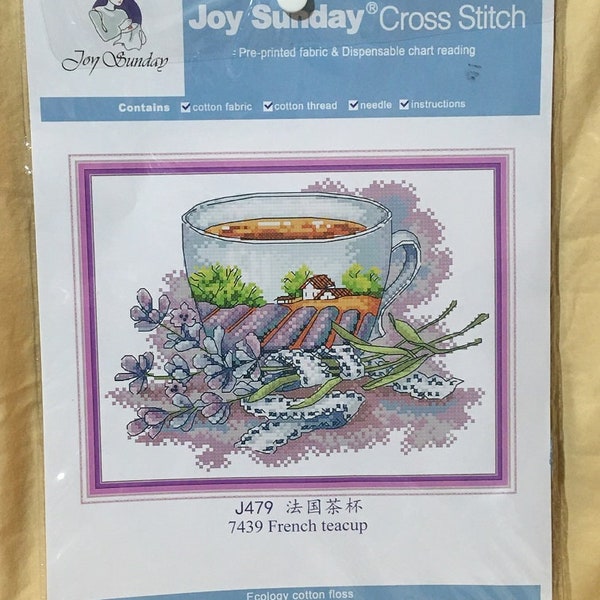 Joy Sunday Cross stitch kit--French Teacup