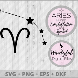 ARIES SVG | Aries Zodiac Svg | Aries Symbol | Aries Star Sign | Aries Constellation | Aries Birthday | Aries Clipart | Aries Bundle