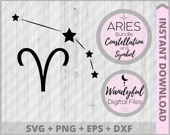 ÁRIES SVG | Áries Zodíaco Svg | Símbolo de Áries | Signo de Áries | Constelação de Áries | Aniversário de Áries | Áries Clipart | Pacote Áries