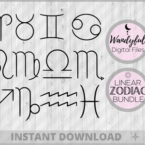 Zodiac Signs, Zodiac SVG Bundle, Zodiac, Astrology Svg, Zodiac Sign Clipart Bundle, Astrology Signs Svg Bundle, Zodiac Signs for Cricut