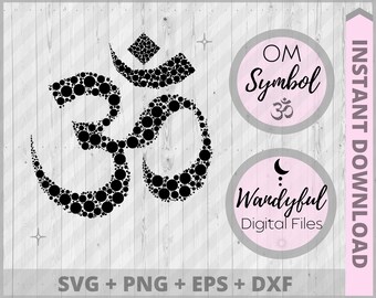Om Sofortiger Download SVG, PNG, EPS, Dxf, digitaler Download | Spirituelles Symbol | Meditations-Svg | Yoga-Svg | Om Zeichen | Om Cricut-Datei | Om Png