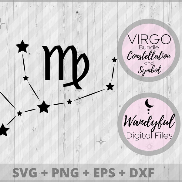 VIRGO SVG Bundle | Virgo Constellation Symbol Bundle | Virgo Sign | Virgo Birthday | Virgo Symbol Svg | Virgo Zodiac Svg | Virgo Clipart