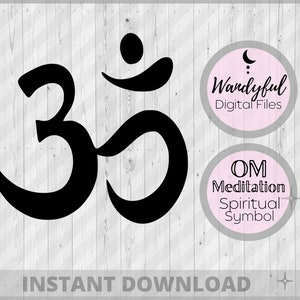 Téléchargement instantané SVG, PNG, EPS, Dxf, téléchargement numérique | Symbole spirituel | Méditation Svg | Yoga Svg | Om Svg | Fichier Cricut Om | Image PNG