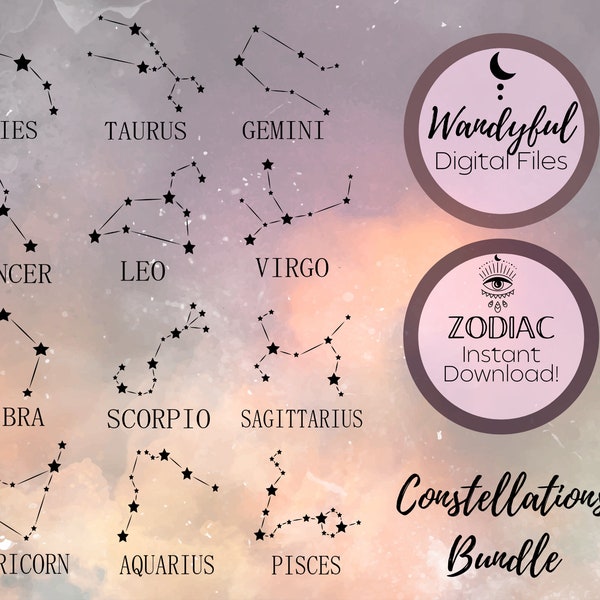 Star zodiac constellation svg png| zodiac svg| horoscope svg| cricut svg cutting files| star constellation| star signs svg| zodiac signs svg