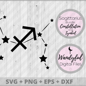 Sagittarius SVG Bundle | Sagittarius Zodiac Symbol | Sagittarius Birthday | Sagittarius Constellation | Sagittarius Stars | Sagittarius SVG