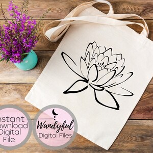 Lotusbloem SVG | Lotusbloem | Lotus-svg | Afdrukbare lotusbloem | Lotus Cricut-bestand | Mystieke digitale kunst | Lotus-gesneden bestand | Yogakunst | Yoga