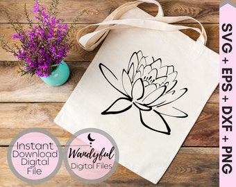 Lotus Flower SVG | Lotus Flower | Lotus Svg | Lotus Printable | Lotus Cricut File | Mystic Digital Art | Lotus Cut File | Yoga Art | Yoga