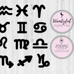 Sternzeichen, SVG, EPS, PNG, Bundle, Astrologie, Sternzeichen Clipart Bundle, Astrologie Zeichen Bundle, Sternzeichen für Cricut