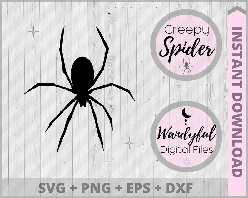 Creepy Spider SVG Creepy Spider Clipart Spider Svg Etsy