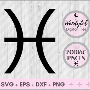 PISCES Zodiac Sign | Pisces | Pisces SVG | Pisces Clipart | Pisces Symbol | Pisces Zodiac Symbol | Pisces Digital Download | Zodiac SVG