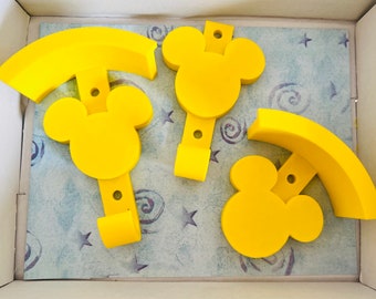 Gancho de parede para bolsa Loungefly com furos para parafusos / Gancho para tiara de orelhas da Disney / Tema Mickey