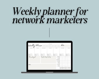 Planejador semanal para impressão NWM // planejador semanal de início de segunda-feira, rastreador de marketing de rede, planejador de pequenas empresas, cor neutra