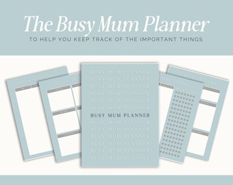 The Busy Mum Planner // vida organizada, para impressão, download digital, rastreador de dinheiro, rastreador de tarefas