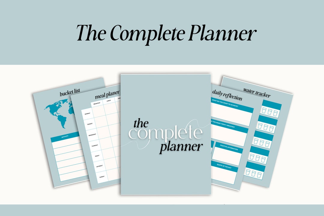Complete Planner Insert Set: Productivity & Wellness (6x9in PDF) - Etsy