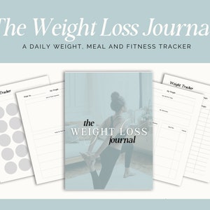 Weight Loss Tracker Journal // Gewichtsverliesplanner, fitnesstracker, fitnessdagboek, voedingsdagboek, gewichtsverliesgrafiek, wekelijks gewichtsverlies