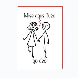 Mise agus Tusa go deo || Eu e você para sempre || Cartão de Dia dos Namorados em Língua Irlandesa || Cartão de Aniversário
