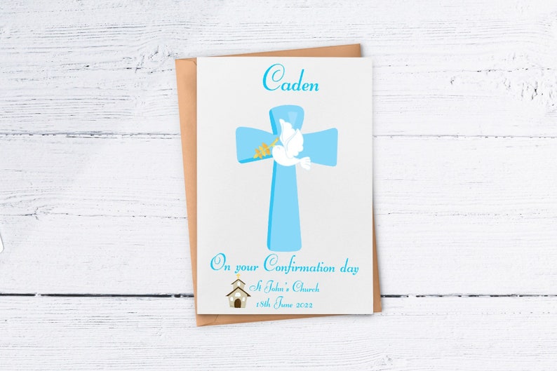 Boys Confirmation Card | Keepsake Personalised Confirmation Card ...