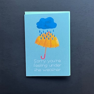 Sorry You’re Feeling Under the Weather || Get Well Soon Card