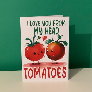Tarjeta de San Valentín divertida // Tarjeta de aniversario de Punny // Juegos de palabras con comida