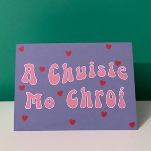 A Chuisle Mo Chroí // Tarjeta de San Valentín // Tarjeta de aniversario