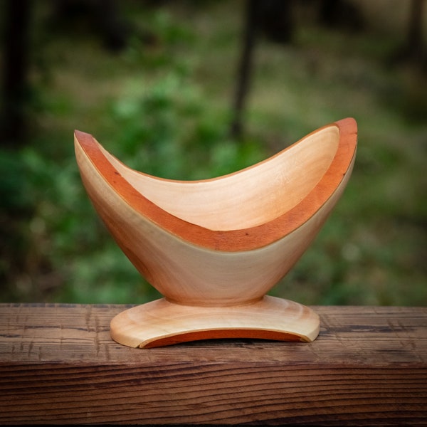 8 3/4 inch handmade live edge madrone wood bowl #282
