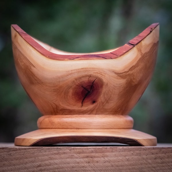 7 1/2 inch handmade live edge madrone wood bowl #231