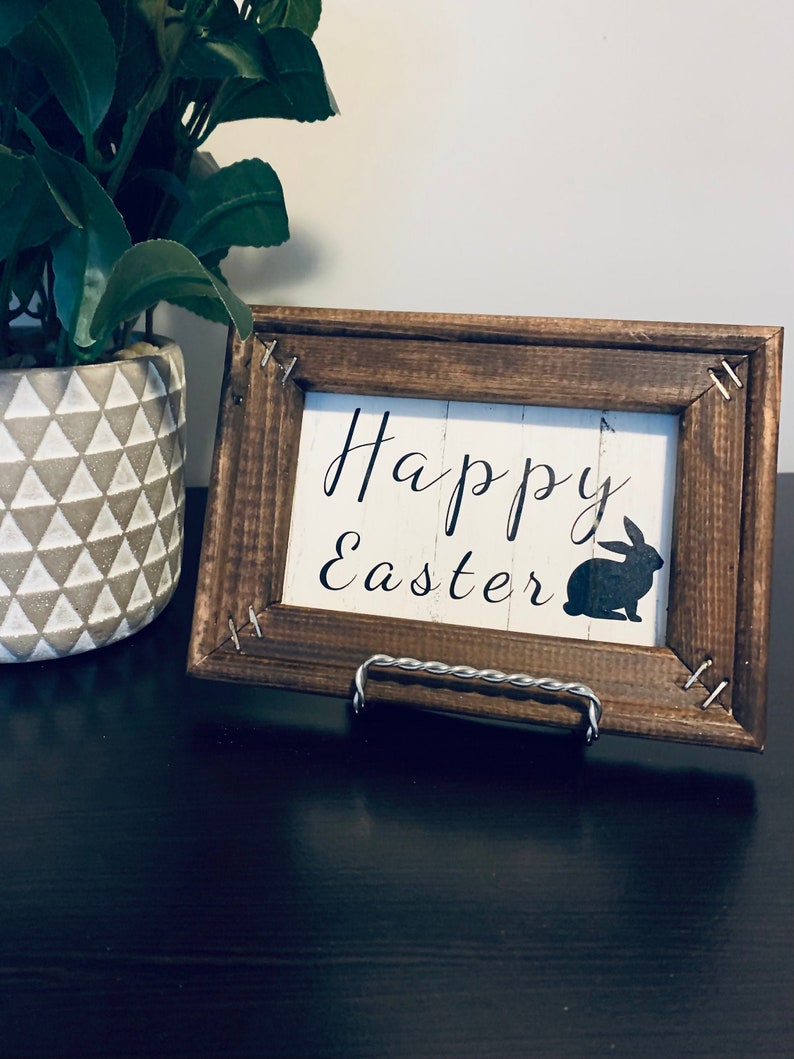Happy Easter Wood sign Easter Wood Sign Easter Home Decor