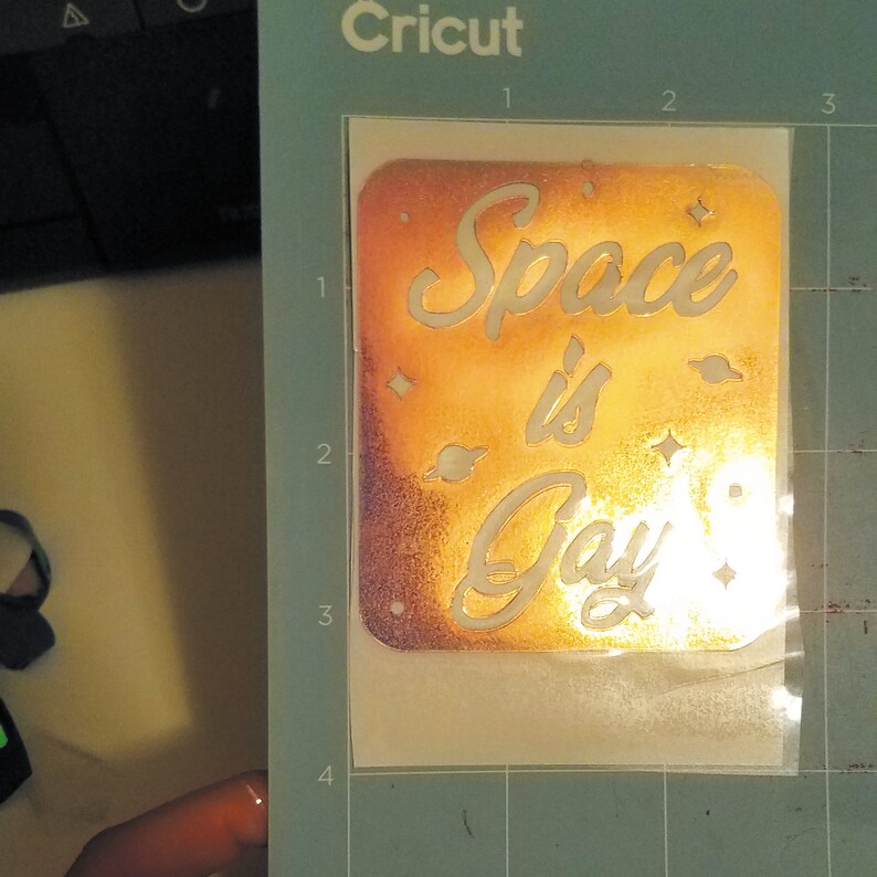 HOLOGRAPHIC GAY PRIDE Vinyl Sticker - Space is Gay / Queer Coded ...
