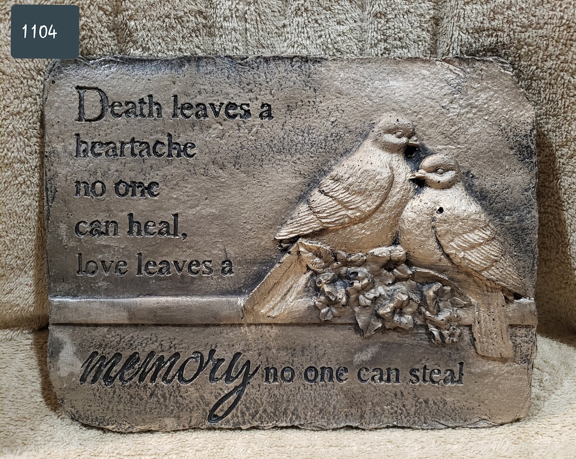 Memory Cast Stone Hanging Plaque MEMORY Wall Decor Concrete Etsy