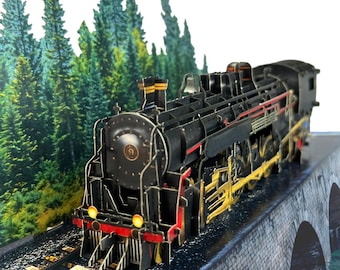 Steam Train Pop-Up Father's Day Card, 3D Vintage Steam Train Birthday Card, Handmade Train Greeting Card, Ideal Gift for Dad