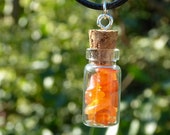 Charming Amber Citrine Gem Jar Pendant
