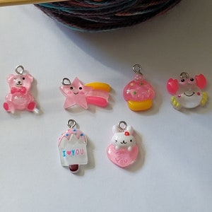 Set 'Looks like Candies' of 6 / Rings / Stitch markers for knitting