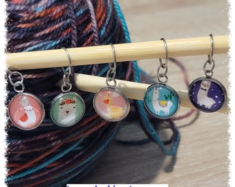 Set of 5 / Rings / Stitch markers for knitting