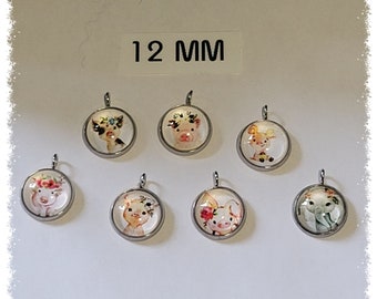 Set 'Little Pretty Animals' of 7 / Rings / Stitch markers for knitting