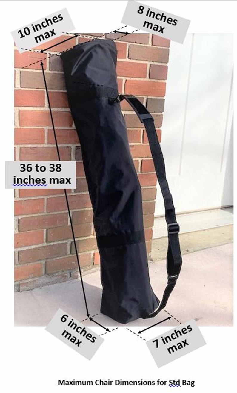 38 Inch Bag for Foldable Camp Chair, Black Replacement Carry Bag bild 2