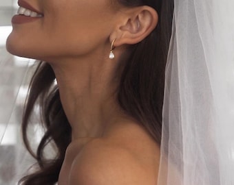 EDEN | Bridal Earrings | Sterling Silver | Formal Earrings | Bridesmaids Gift | Huggie Hoop Jewellery | Gift | Jewelry |