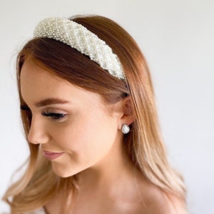 ELOISE Pearl Headband For Wedding, Bridal Hairband, Formal Evening Wear, Wedding Hair Accessory, Bridal Shower, Hen Party Accessory image 3
