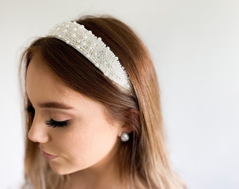 Pearl Headband Wedding Headband, Bridal Hairband, Pearl Hair Accessory, Wedding Hair Accessory, Bridal Shower, Hen Party Accessory