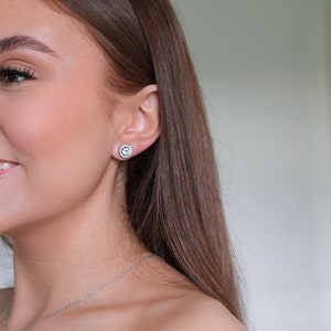 GRACE || Bridal Stud Earrings | Minimalist Zircon Wedding Earrings |  Bridesmaids | Wedding Earrings | Crystal Wedding Jewellery | Gift