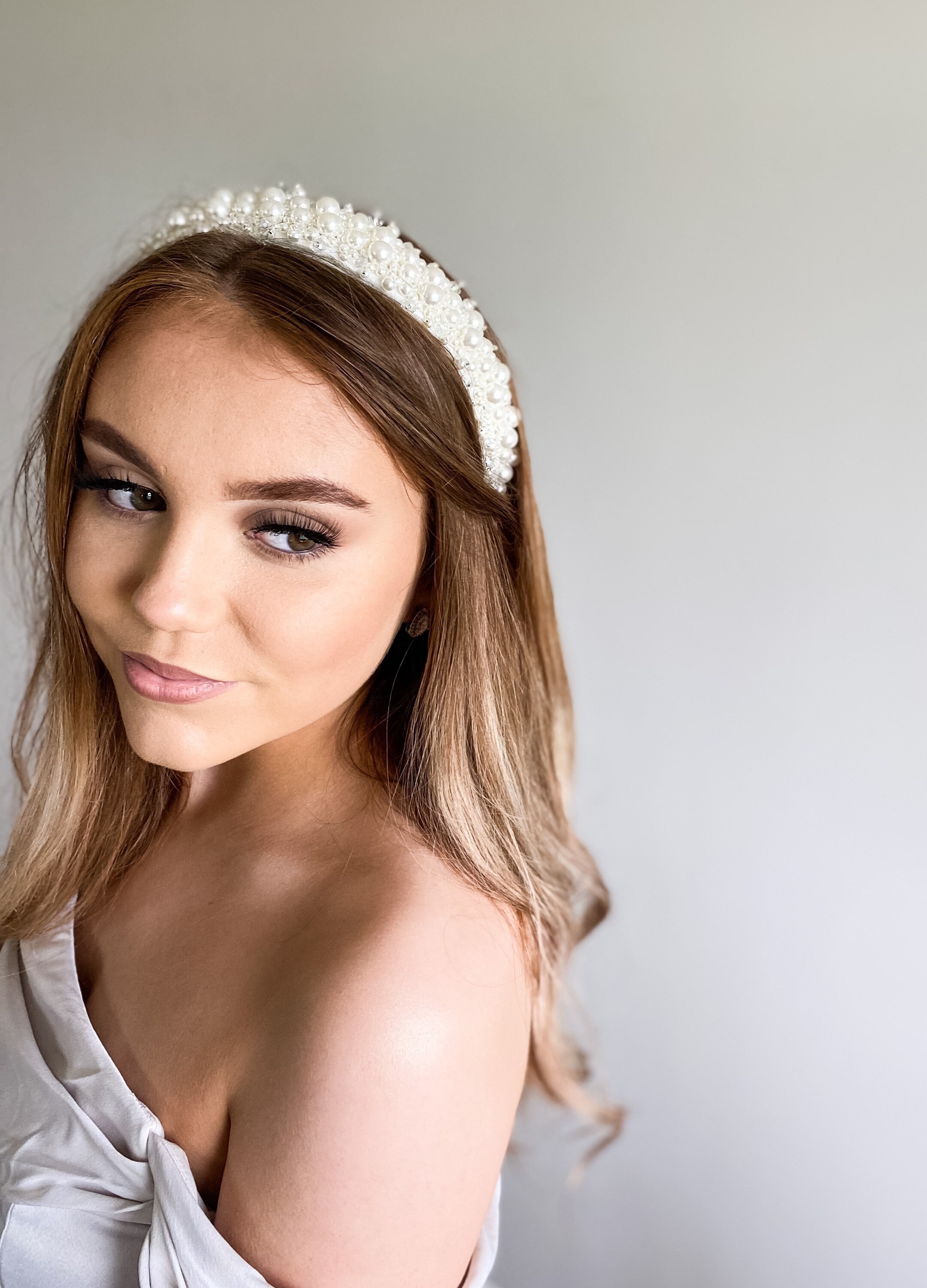 IVY Pearl Headband Wedding Headband Bridal Hairband Pearl Etsy